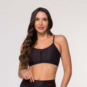Top Fitness Feminino Coringa Suplex Preto Básico Academia Musculação