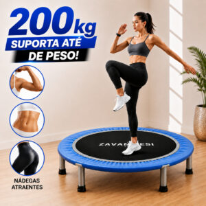 Trampolim Jump Profissional Com Capa Saia Diâmetro 1 M 200kg Mini