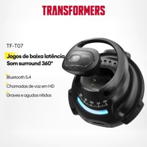 Transformers TF-T07 Fone de ouvido Bluetooth Esporte IPX5 à prova