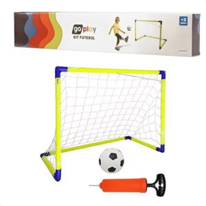 Trave Futebol Gol Infantil Criança Goleiro com Bola e Bomba Brinquedo