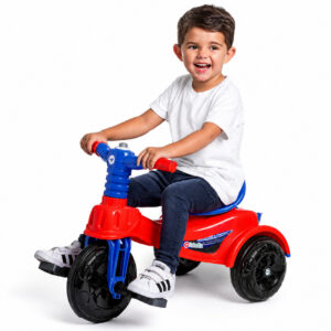 Triciclo Infantil Carrinho De Passeio Motoca com Pedal Cestinha P