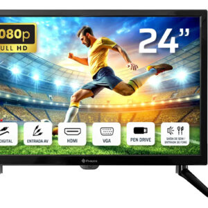 Tv-Monitor Fmaxx Ft24” Led Full HD Cor Preto