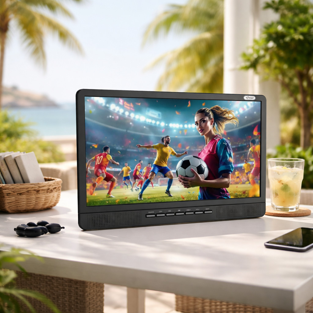 TV Portátil LCD 17,3 Android com Bateria Recarregável Monitor Hdmi B
