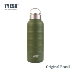 Tyeso Garrafa Térmica 1L Ideal para Academia Trabalho Viagem Mantém