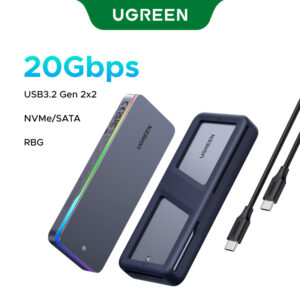 Ugreen 20Gbps M2 SSD Caso M 2 NVMe Sata Adaptador De Gabinete USB 3.2
