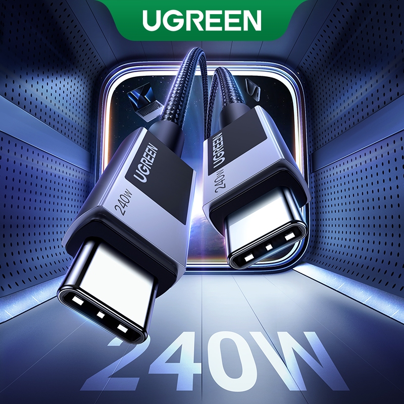 Ugreen 240W PD3.1 Tipo C A 480Mbps Cabo De Carregamento Rápido — Celulares e Acessórios