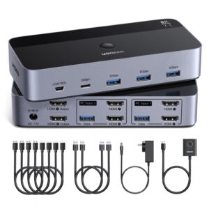 Ugreen 8K 60Hz Dual Hdmi 2.1 Kvm Switch Ultra HD USB 3.0 Controlador