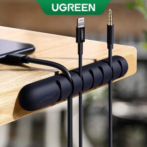 Ugreen Cabo Organizador Silicone Gestão De USB Flexível Winder Clips — Áudio e Fones