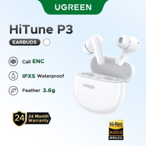 Ugreen H5 Bluetooth 5.3 Fone De Ouvido Sem Fio Semi-Em-Auricular