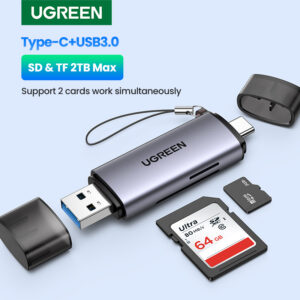 Ugreen Leitor De Cartões USB 3.0 Para SD Micro TF Adaptador De Cartão