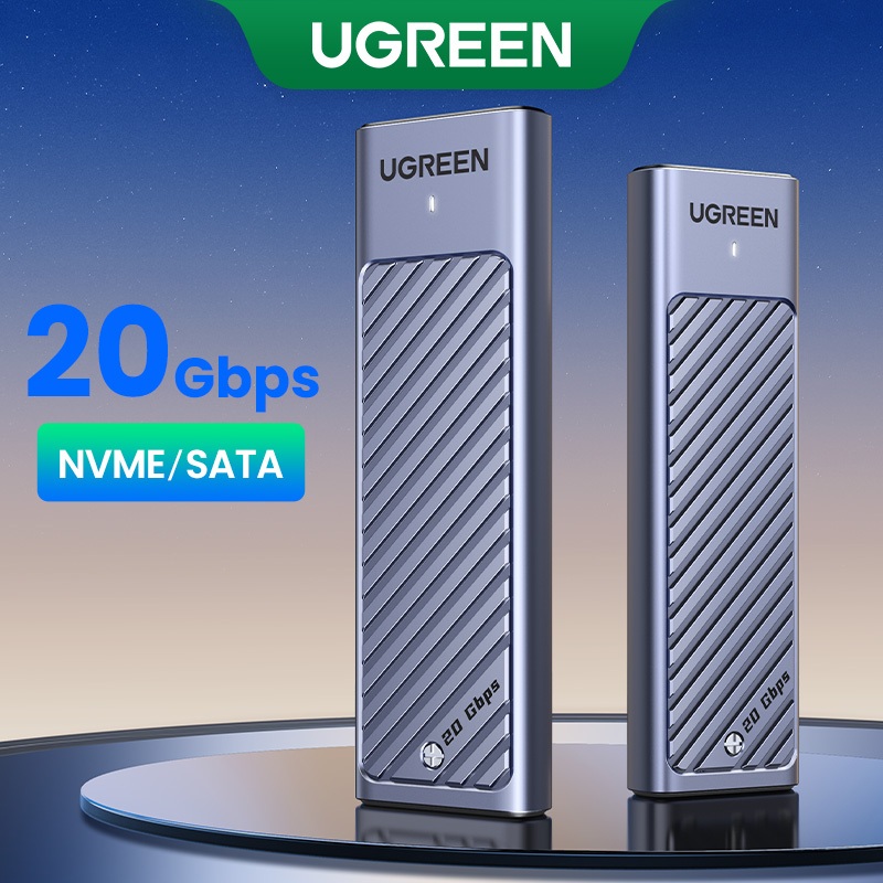 Ugreen M2 Caixa SSD M 2 NVMe Sata Adaptador De 20Gbps USB 3.2 Gen2