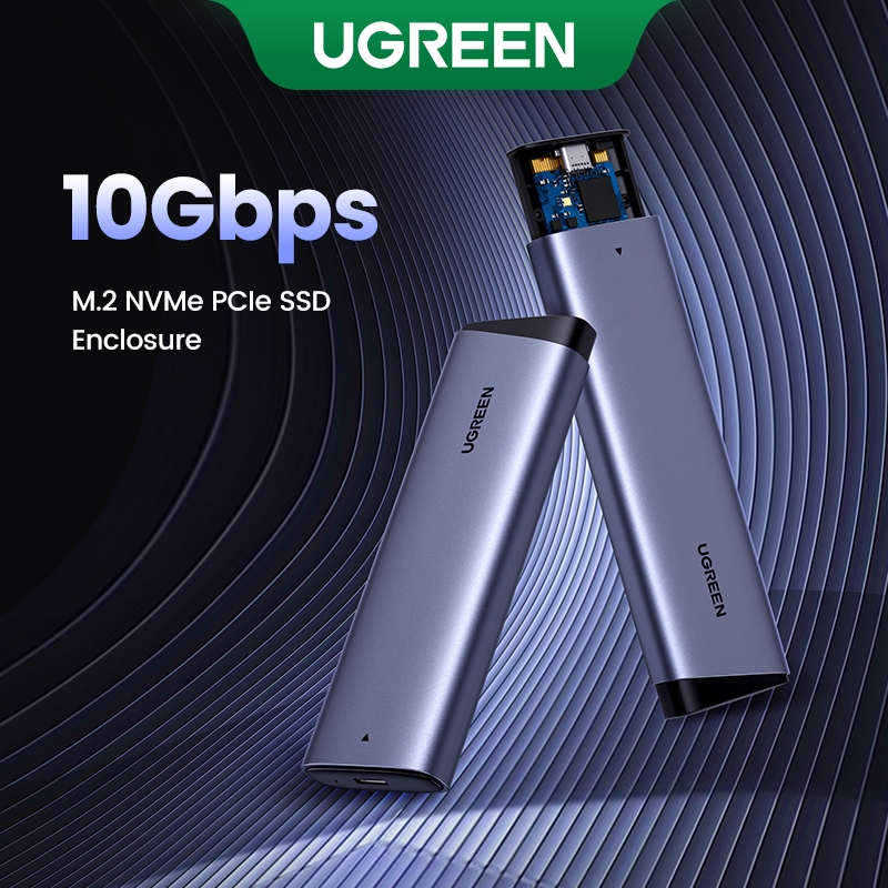 Ugreen M2 SSD Case M 2 NVMe Sata Adaptador De Gabinete 10 Gbps USB — Informática