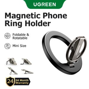Ugreen MagSafe Porta-Anel Magnético De Telefone Zinco Liga De Suporte — Celulares e Acessórios
