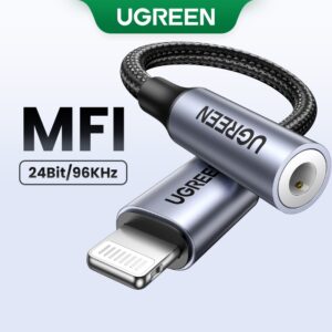Ugreen Mfi Lightning Para Conector Auxiliar De 3,5 Mm Adaptador De