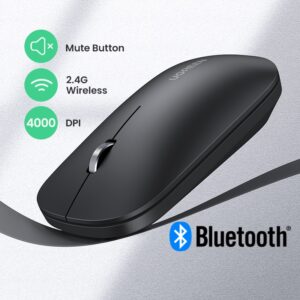 Ugreen Mouse Sem Fio Silencioso 4000 DPI Para Computador Portátil PC