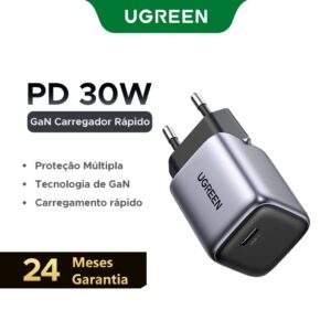 Ugreen PD 20W 30W PPS 25W GaN Carregador Rápido USB Tipo C PD3.0