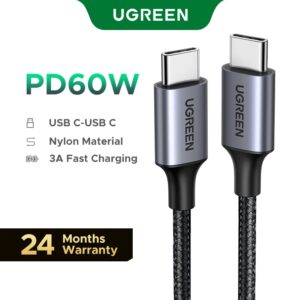 Ugreen PD QC PPS 100W 60W Para Cabo De Carga Rápida Tipo 20V 5A USB