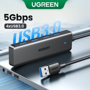 Ugreen USB 3.0 Hub 4 Portas A Splitter Ultra-Slim Expansor Para — Informática