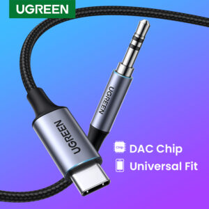 Ugreen USB C Para 3.5mm Cabo Aux De Áudio Tipo 3.5mm Fone De Ouvido