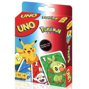 Um jogo de tabuleiro Flip Pokémon, figura de desenho animado Pikachu