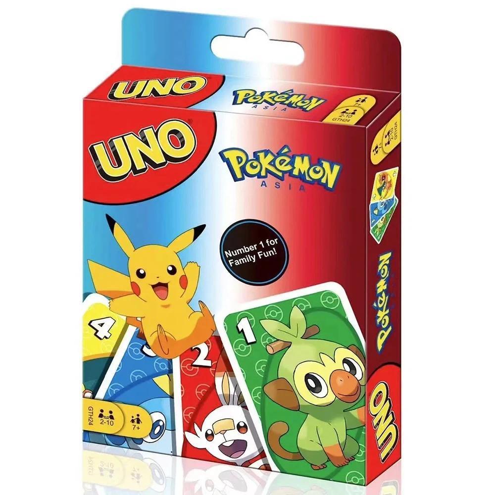 Um jogo de tabuleiro Flip Pokémon, figura de desenho animado Pikachu