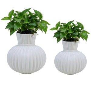 Vaso de Plantas Branco Minimalista Moderno para Decoração Castela