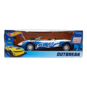 Veiculo Outbreak Rc 7 Func Pilhas Hot Wheels Azul Candide 4511