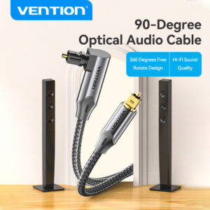 Venção Cabo De Áudio Óptico Fibra Óptica Digital Para CD Blu-ray Dvd — Áudio e Fones