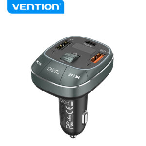 Venção Carregador De Carro Reprodutor De Música Bluetooth V5.0 FM — Celulares e Acessórios