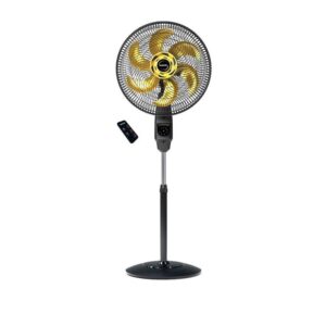 Ventilador De Coluna Mallory Chronos 40 Cm Preto E Dourado 127V