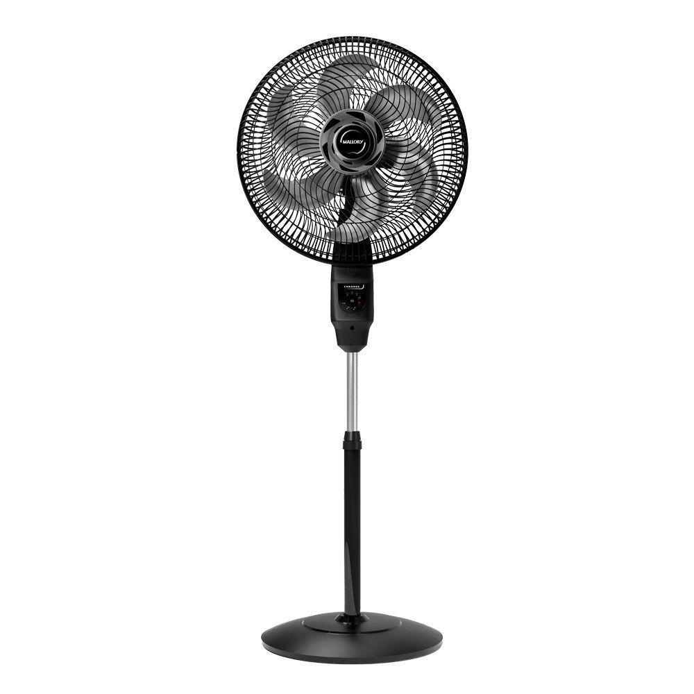 Ventilador De Coluna Mallory Chronos 6 Pás 140W Preto Grafite 220V
