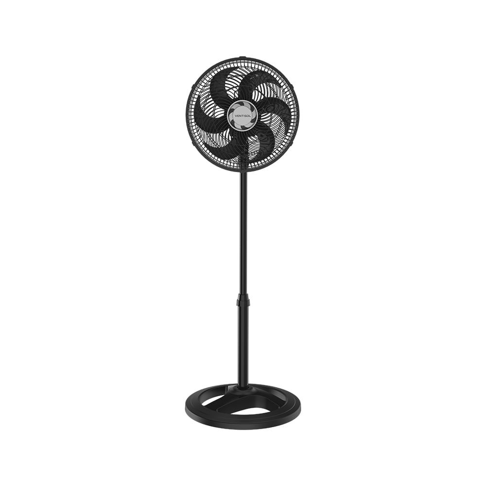 Ventilador de Coluna Ventisol 30cm Turbo 6 Pás Preto 127 Volts