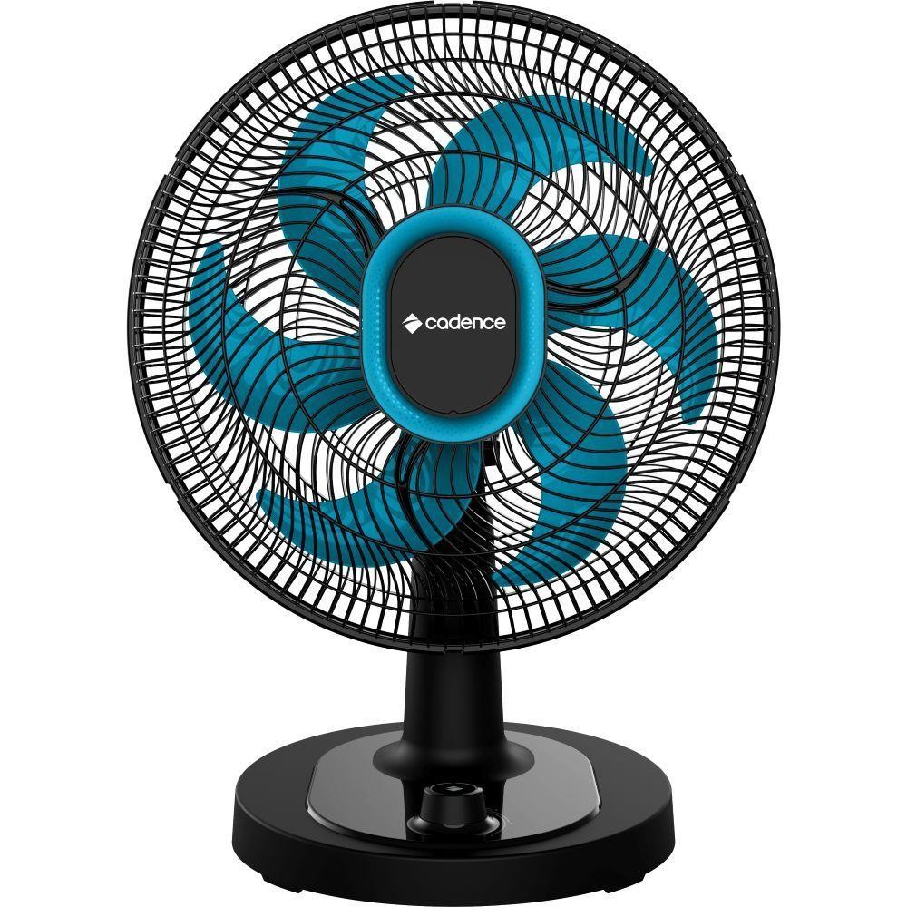Ventilador de Mesa Cadence Refresh Turbo Pro 6 Pás Preto e