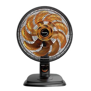 Ventilador de Mesa e Parede Mallory Egeo 40cm 15 Pás 140W Preto
