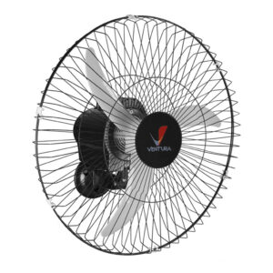 Ventilador de Parede 60cm Bivolt Ventura Oscilante Preto com 3 Pás