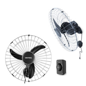 Ventilador de Parede 60cm Oscilante New 127V ou 220V Preto Grafite — Esporte e Lazer
