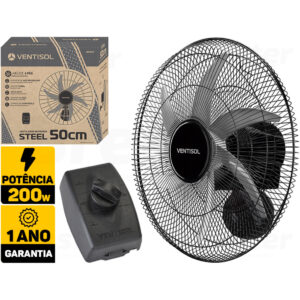 Ventilador De Parede Steel 50cm Para Lojas Indústria Escritório