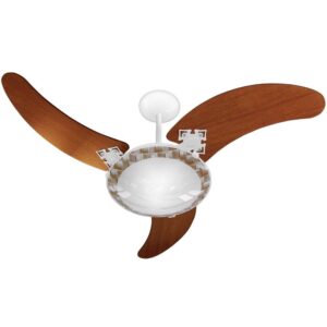 Ventilador de Teto 3 Pás 130W Branco Mogno Ventus — Ar e Ventilação