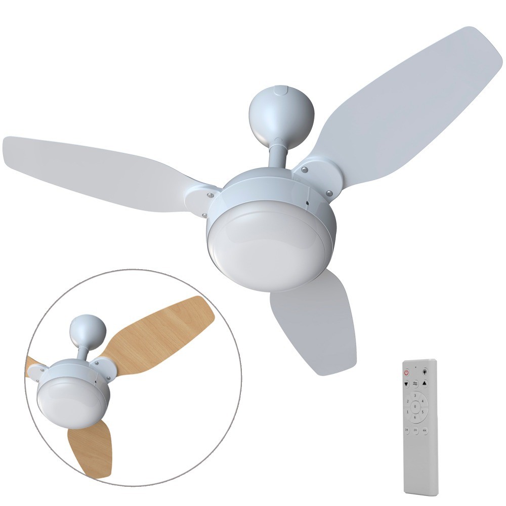 Ventilador de teto 3 pás Inverter dupla face com controle remoto