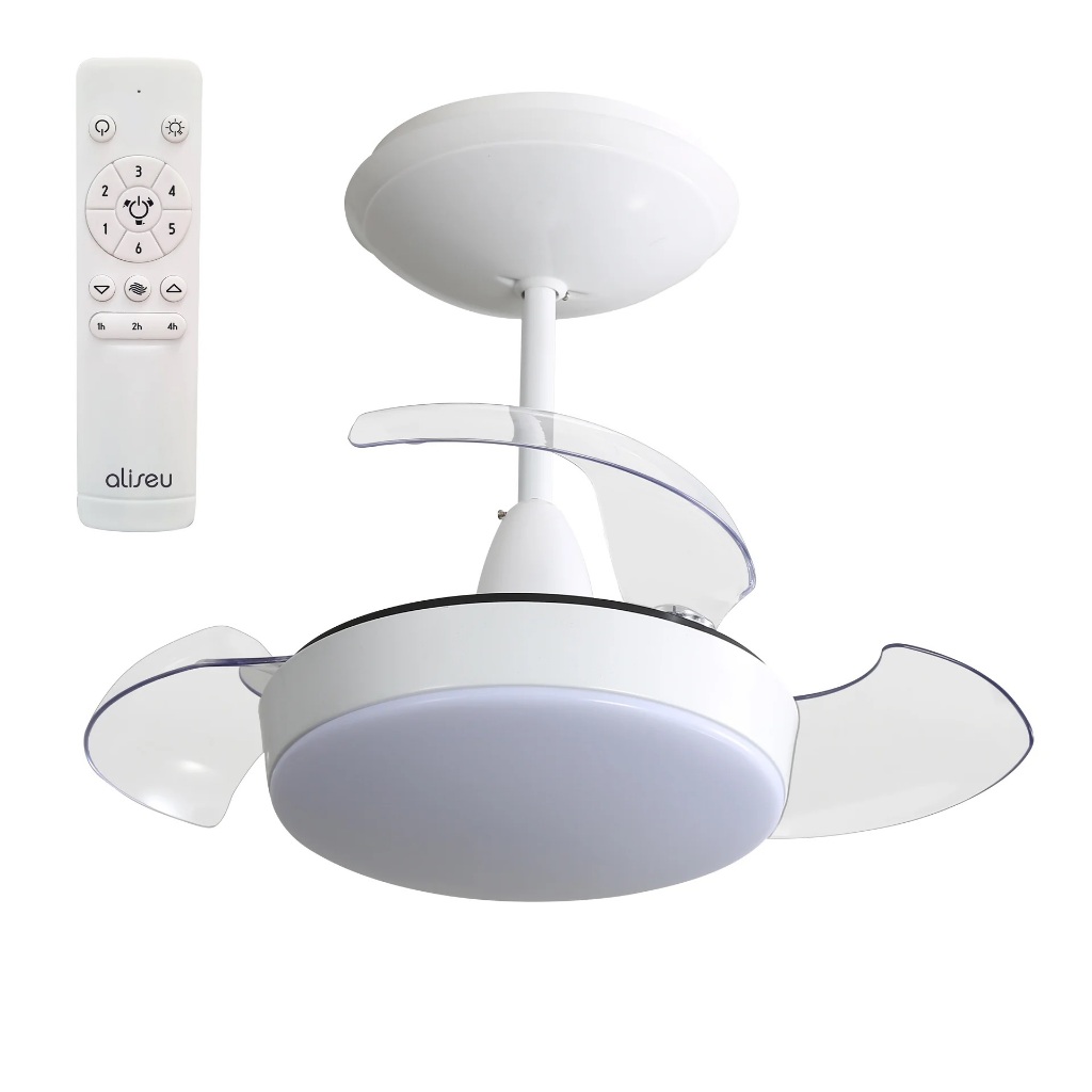 Ventilador De Teto Aliseu Retrátil Pro Branco Bivolt Controle Remoto
