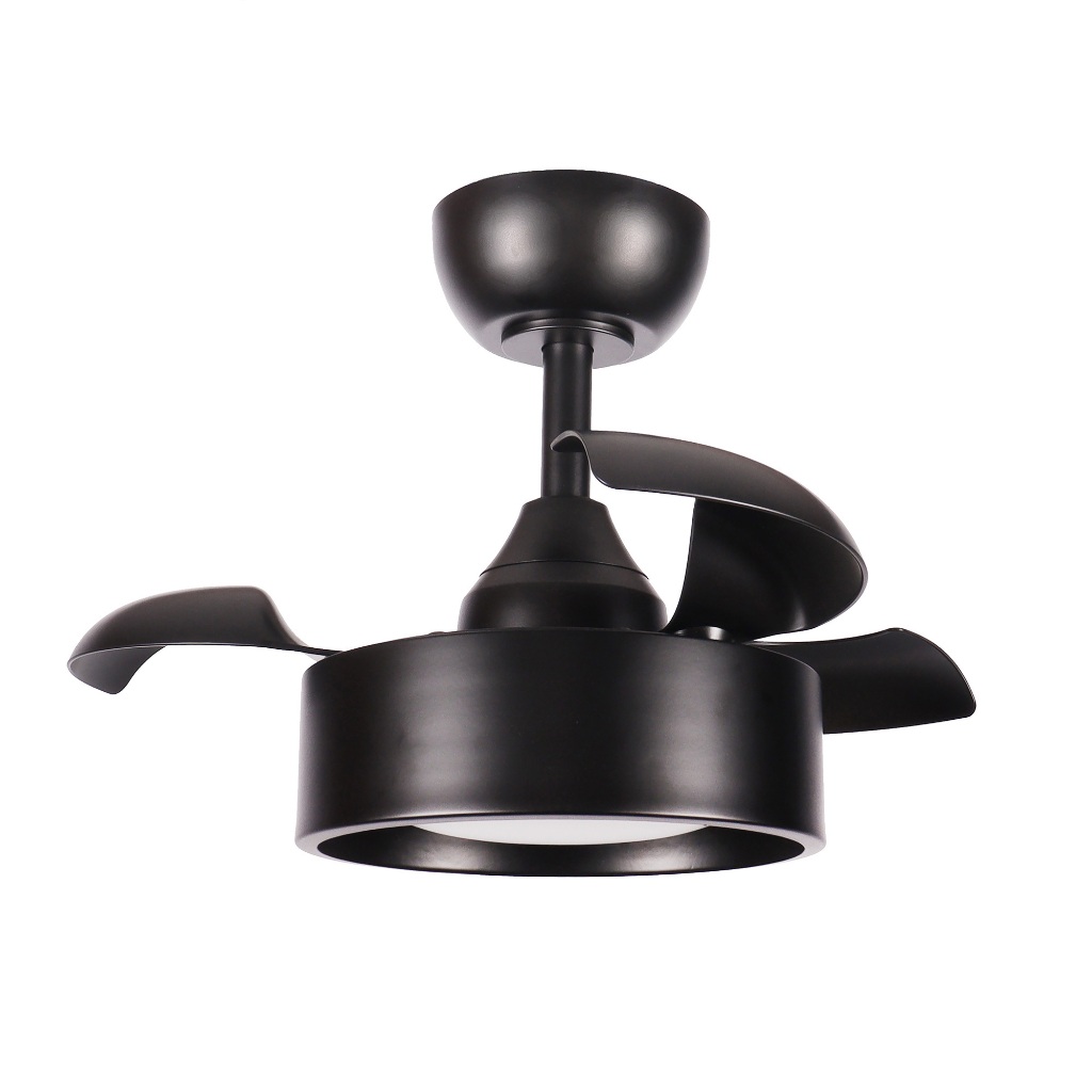 Ventilador De Teto Aliseu Retrátil Tulipa Preto Bivolt Com Controle