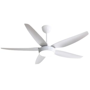 Ventilador De Teto Aliseu Style Branco Bivolt Com Motor Inverter, LED