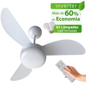 Ventilador de Teto Ventisol Fênix Branco Inverter Controle Remoto 02