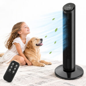 Ventilador De Torre Silencioso Hivento Com Controle Remoto Tela Led 3