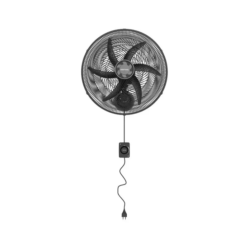 Ventilador Parede 50cm 6Pás Monta Fácil Preto Ventisol — Ar e Ventilação