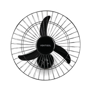 Ventilador Parede New Bivolt 50cm Preto Ventisol Potente Oscilante