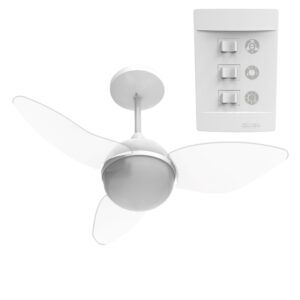 Ventilador Teto Aliseu Smart Cristal Controle Parede