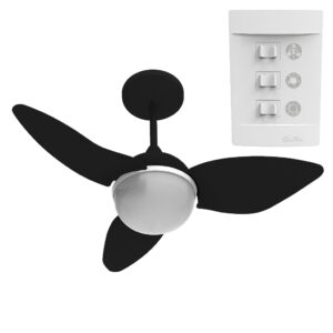 Ventilador Teto Aliseu Smart Preto Controle Parede — Ar e Ventilação