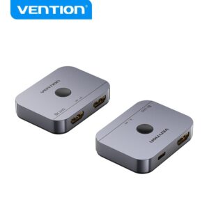Vention 2 Portas Bidirecional 8K Hdmi Switcher Tipo Liga De Alumínio