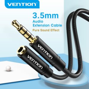 Vention 3.5mm Aux Cable 3.5 Jack Male to Female Stereo Audio — Celulares e Acessórios